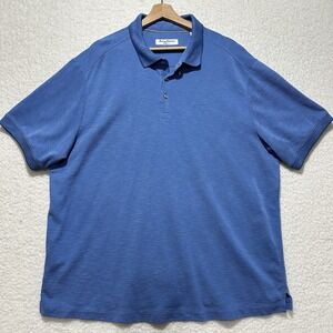 Tommy‎ Bahama IslandZone Polo Mens Blue Marlin Logo Short Sleeve Shirt Size 1XLB